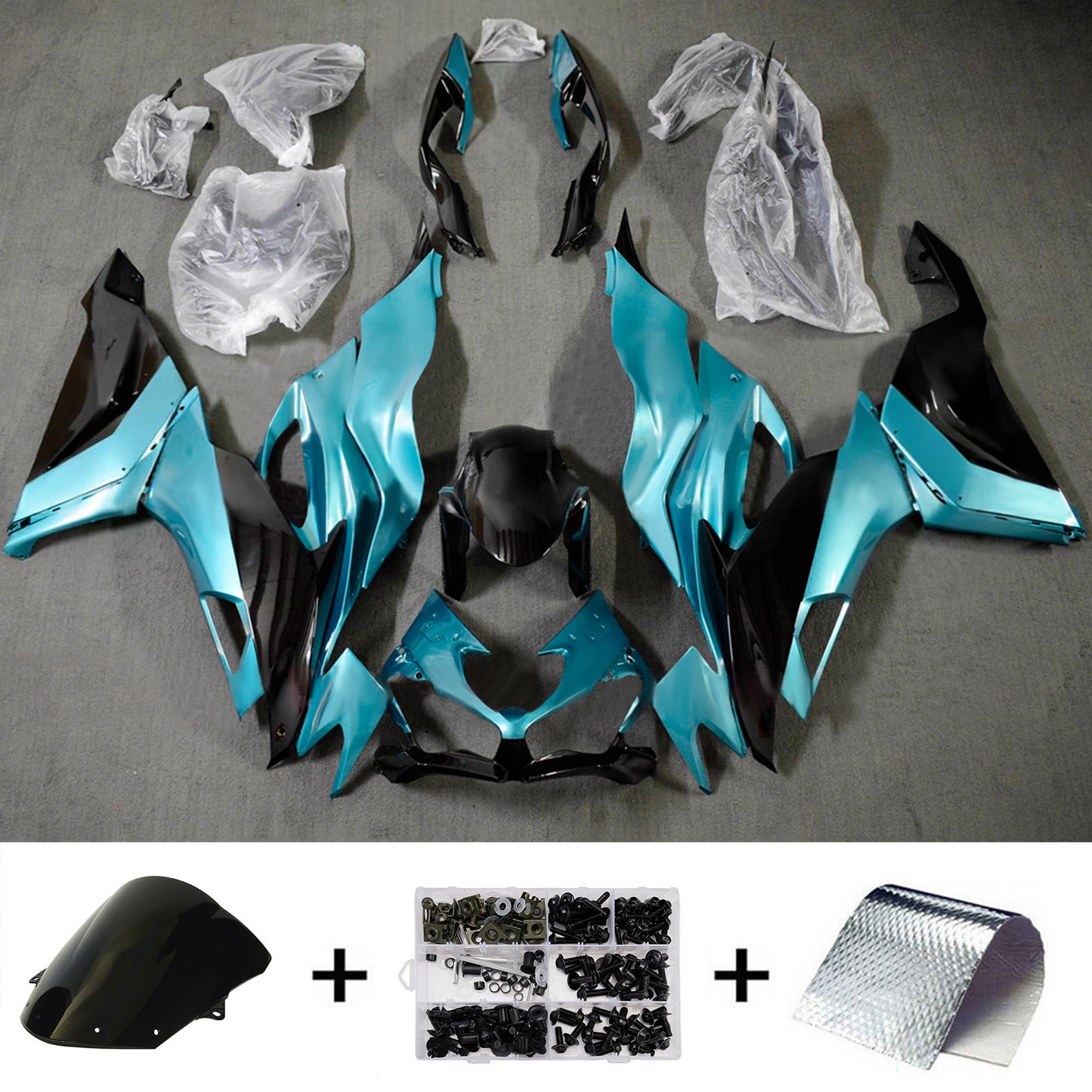 Kit carenatura iniezione in plastica ABS adatto per Kawasaki ZX6R 2019-2023