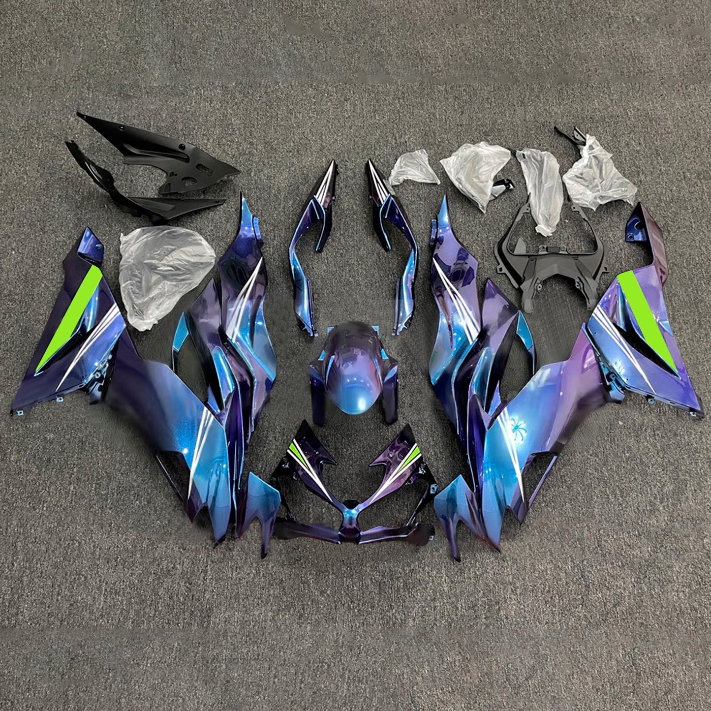 Kit carenatura iniezione in plastica ABS adatto per Kawasaki ZX6R 2019-2023