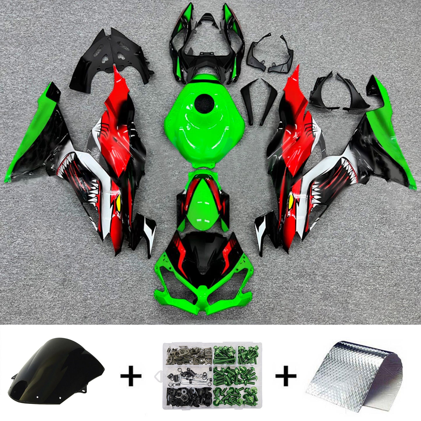 Kit carenatura iniezione in plastica ABS adatto per Kawasaki ZX6R 2019-2023