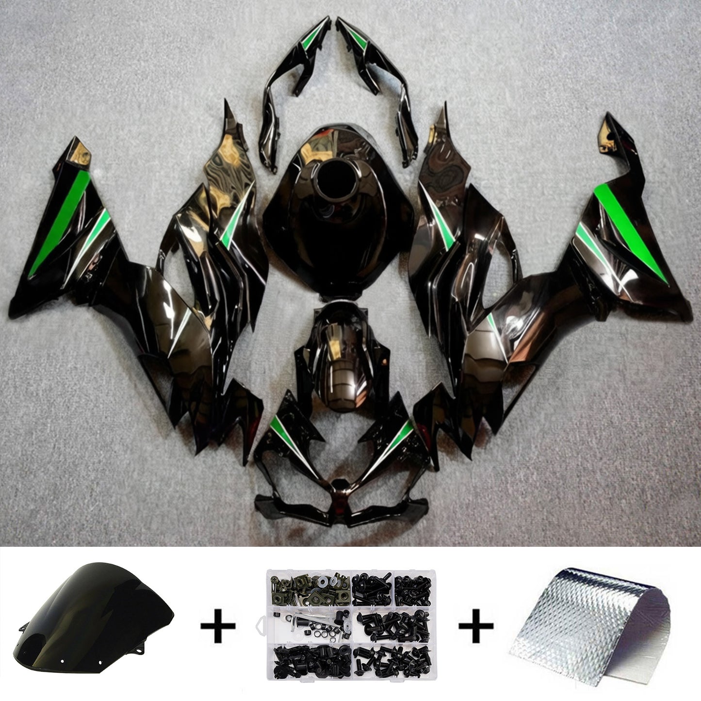 Kit carenatura iniezione in plastica ABS adatto per Kawasaki ZX6R 2019-2023