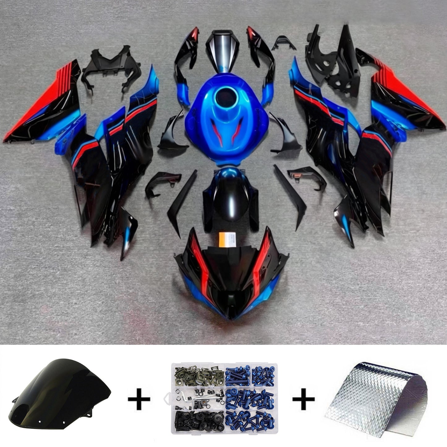 Kit carenatura iniezione in plastica ABS adatto per Kawasaki ZX6R 2019-2023