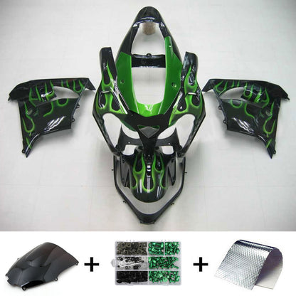 Amotopart Kawasaki 2002-2003 ZX9R Green Black Mix Termine