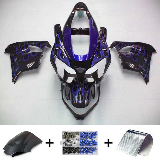 Amotopart Kawasaki 2002-2003 ZX9R Black Mix Kit di spostamento