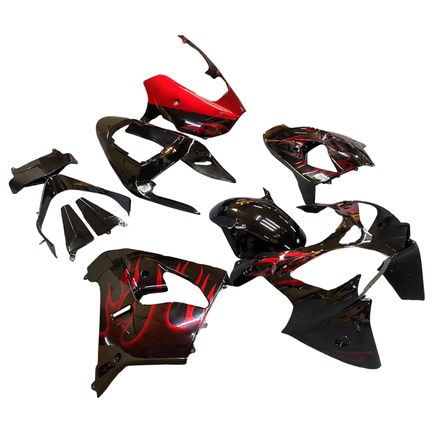 Amotopart Kawasaki ZX9R 2002-2003 Kit carena Carrozzeria Plastica ABS