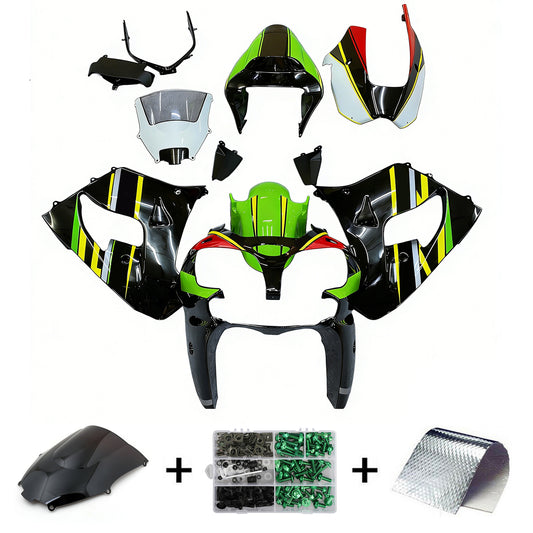 Amotopart Kawasaki ZX9R 2002-2003 Kit carena Carrozzeria Plastica ABS
