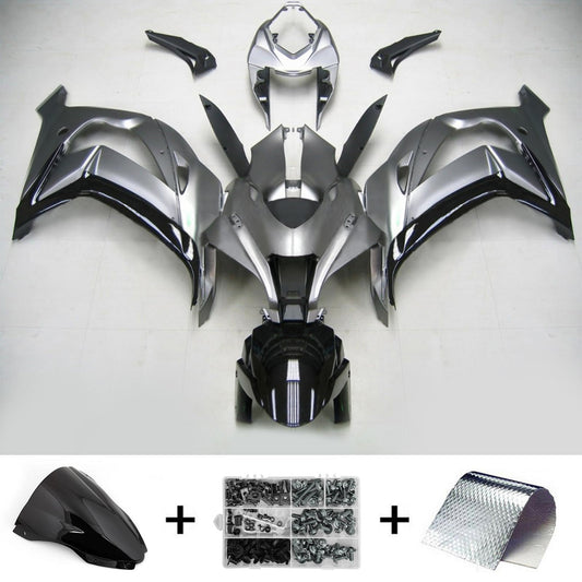 Amotopart Kawasaki 2016-2019 Kit di detrazione grigio a secco ZX10R