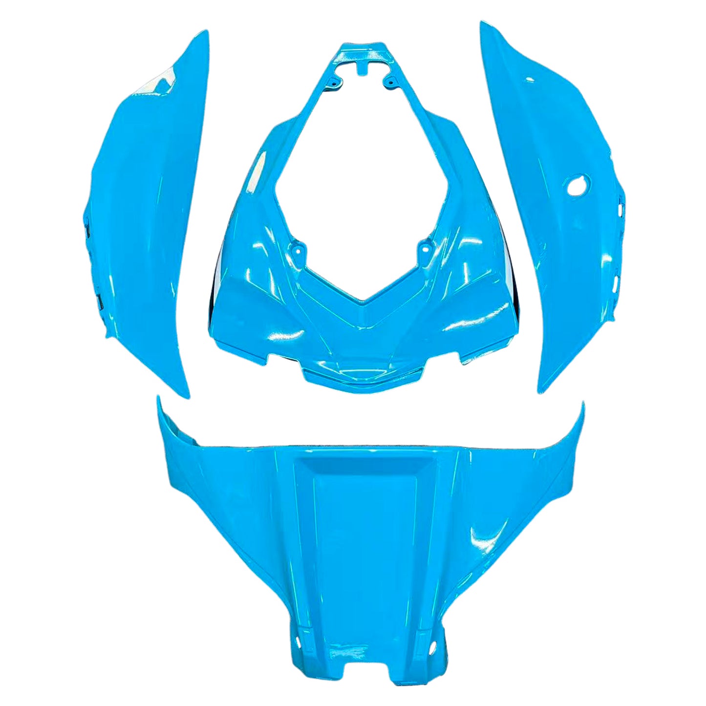 Amotopart Kawasaki 2016-2019 kit di carenatura blu ZX10R