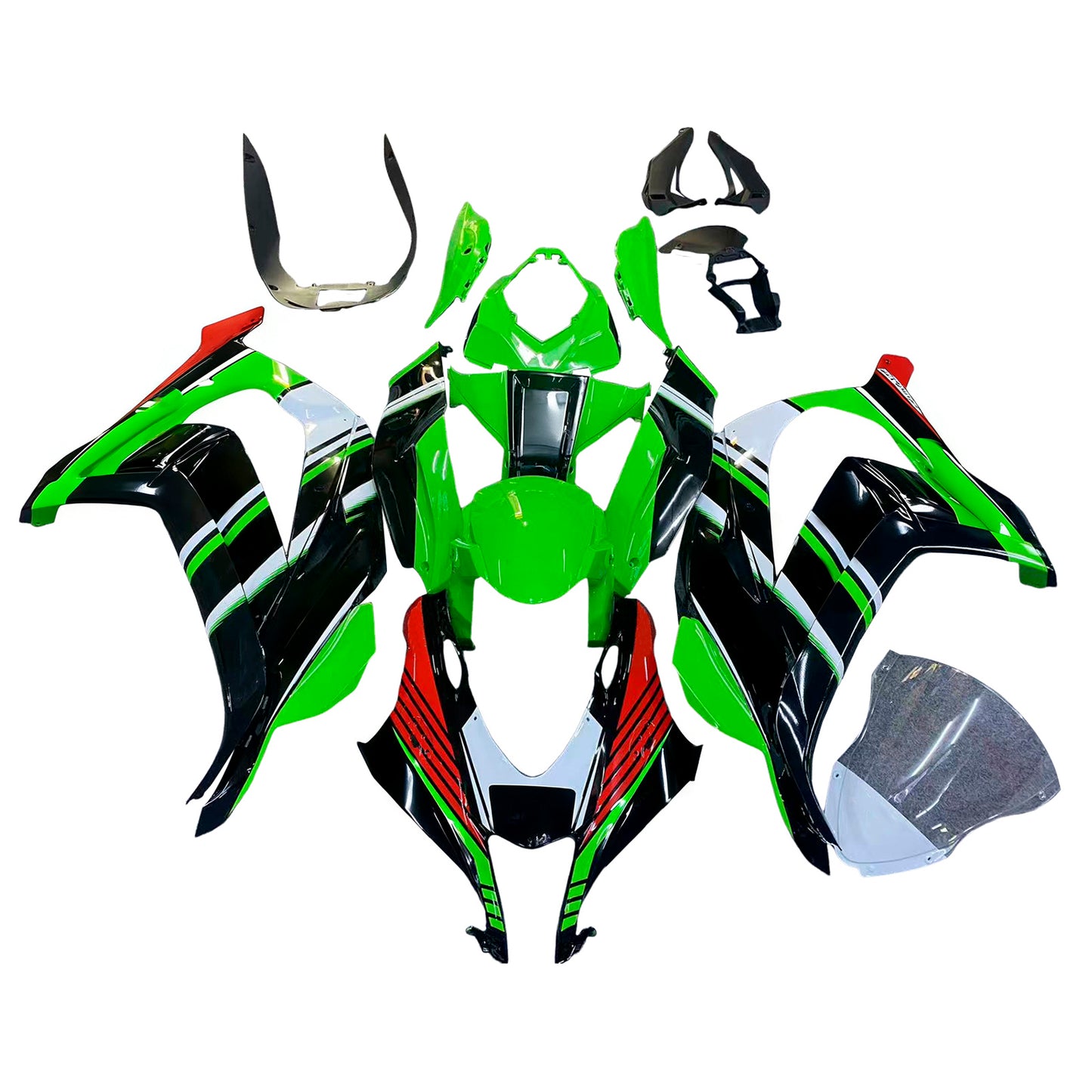 Amotopart Kawasaki 2016-2019 Kit trigger nero verde ZX10R