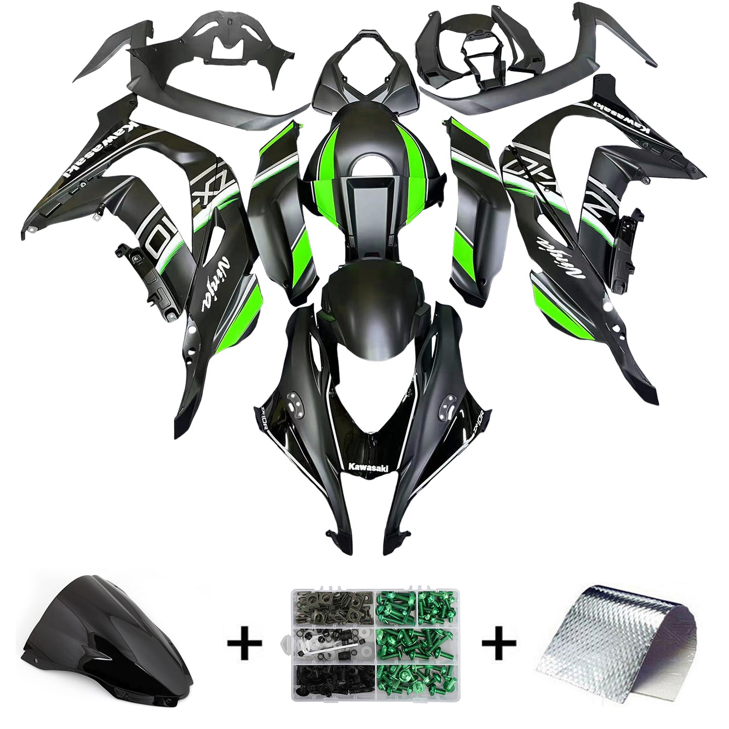 Amotopart Kit carena Kawasaki ZX10R 2016-2020 Carrozzeria Plastica ABS