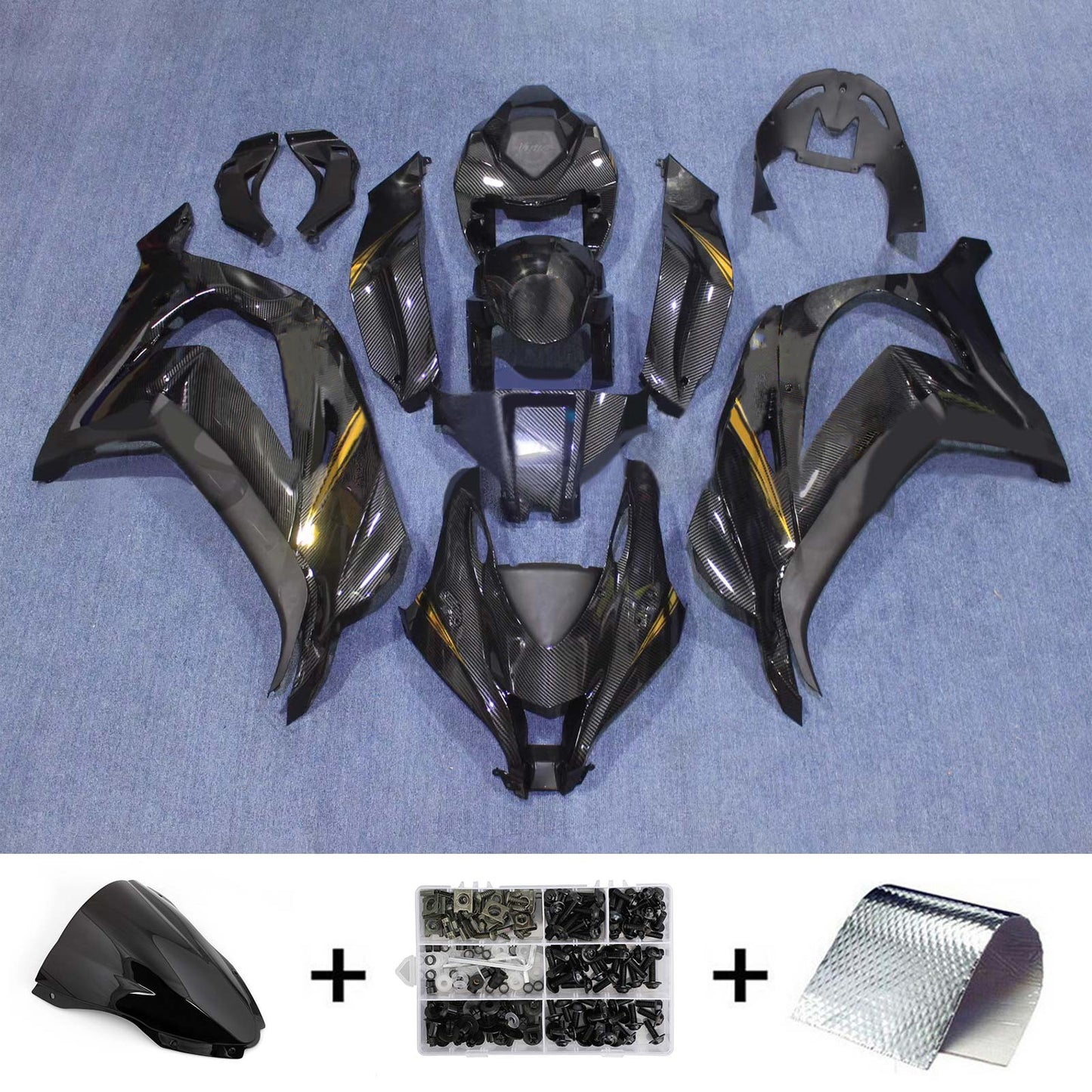 Amotopart Kawasaki ZX10R 2016-2020 Kit carena Carrozzeria Plastica ABS