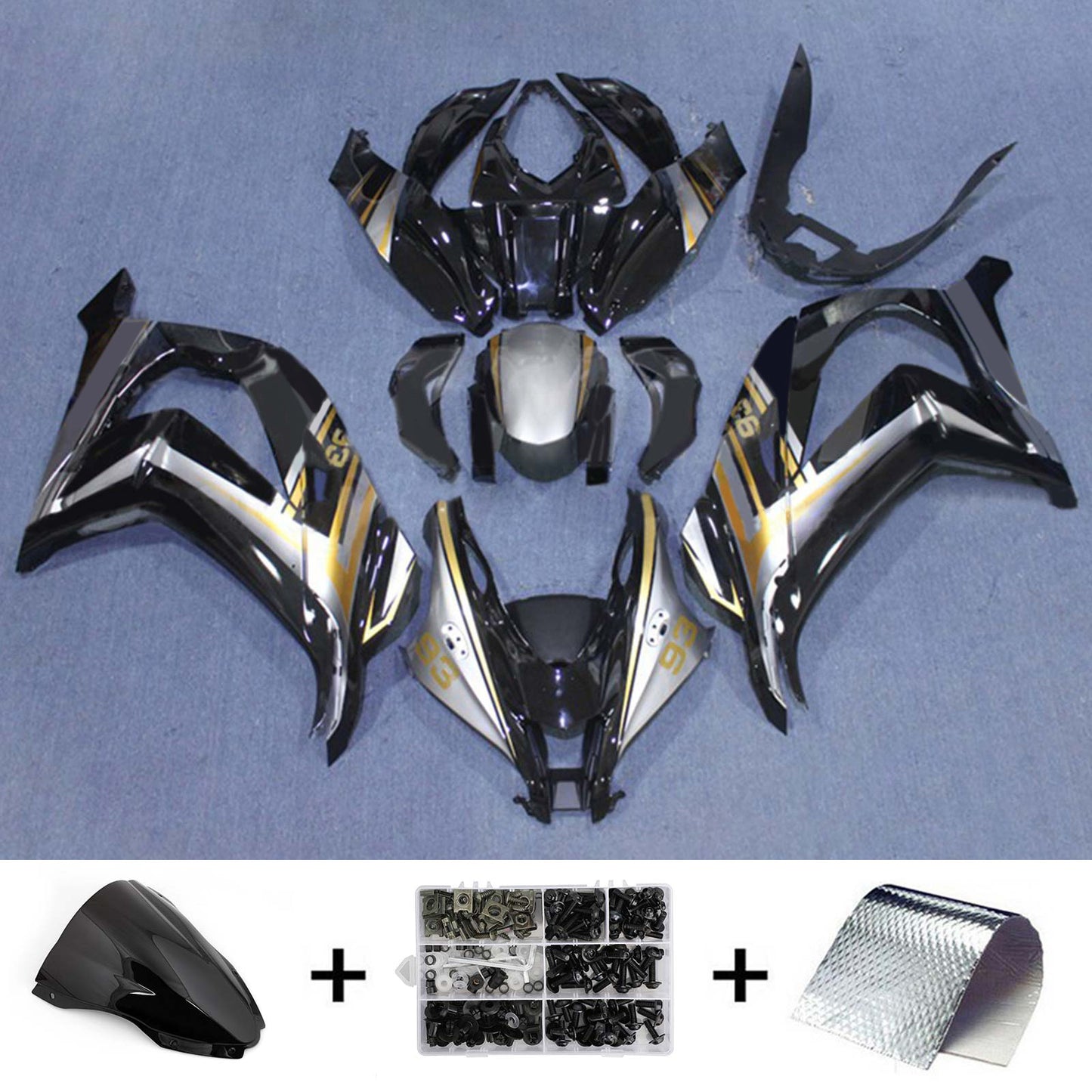 Amotopart Kit carena Kawasaki ZX10R 2016-2020 Carrozzeria Plastica ABS