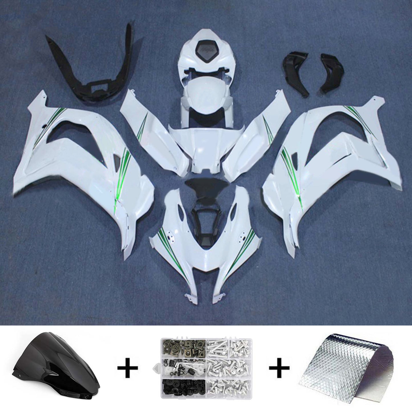 Amotopart Kawasaki ZX10R 2016-2020 Kit carena Carrozzeria Plastica ABS