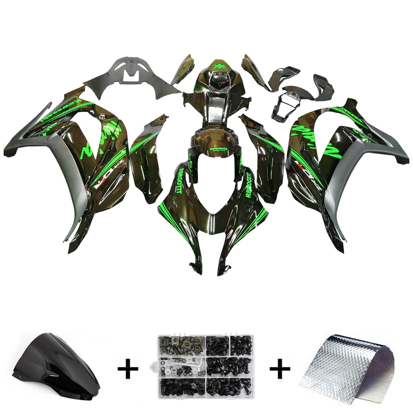 Amotopart Kawasaki ZX10R 2016-2020 Kit carena Carrozzeria Plastica ABS