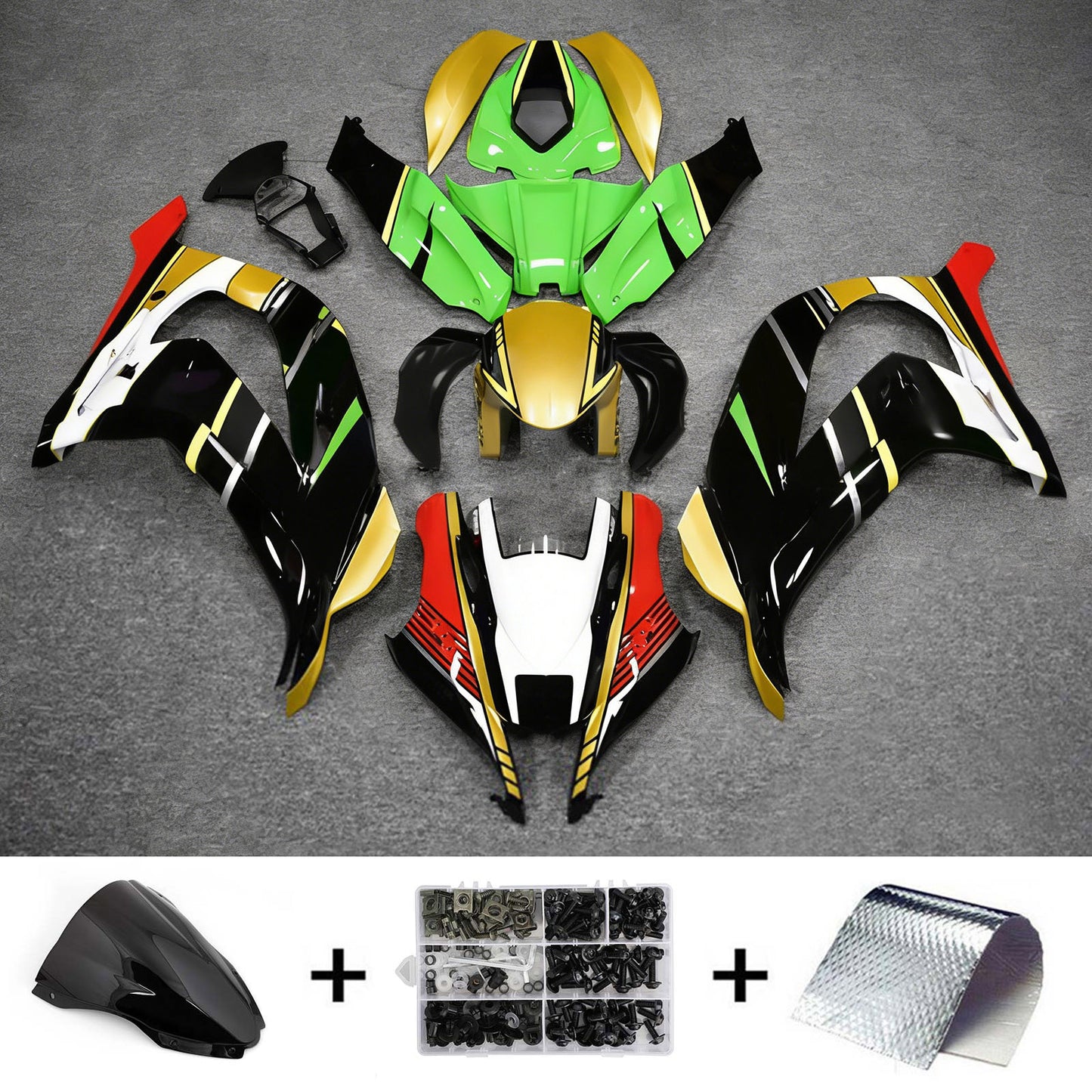 Amotopart Kawasaki ZX10R 2016-2020 Kit carena Carrozzeria Plastica ABS