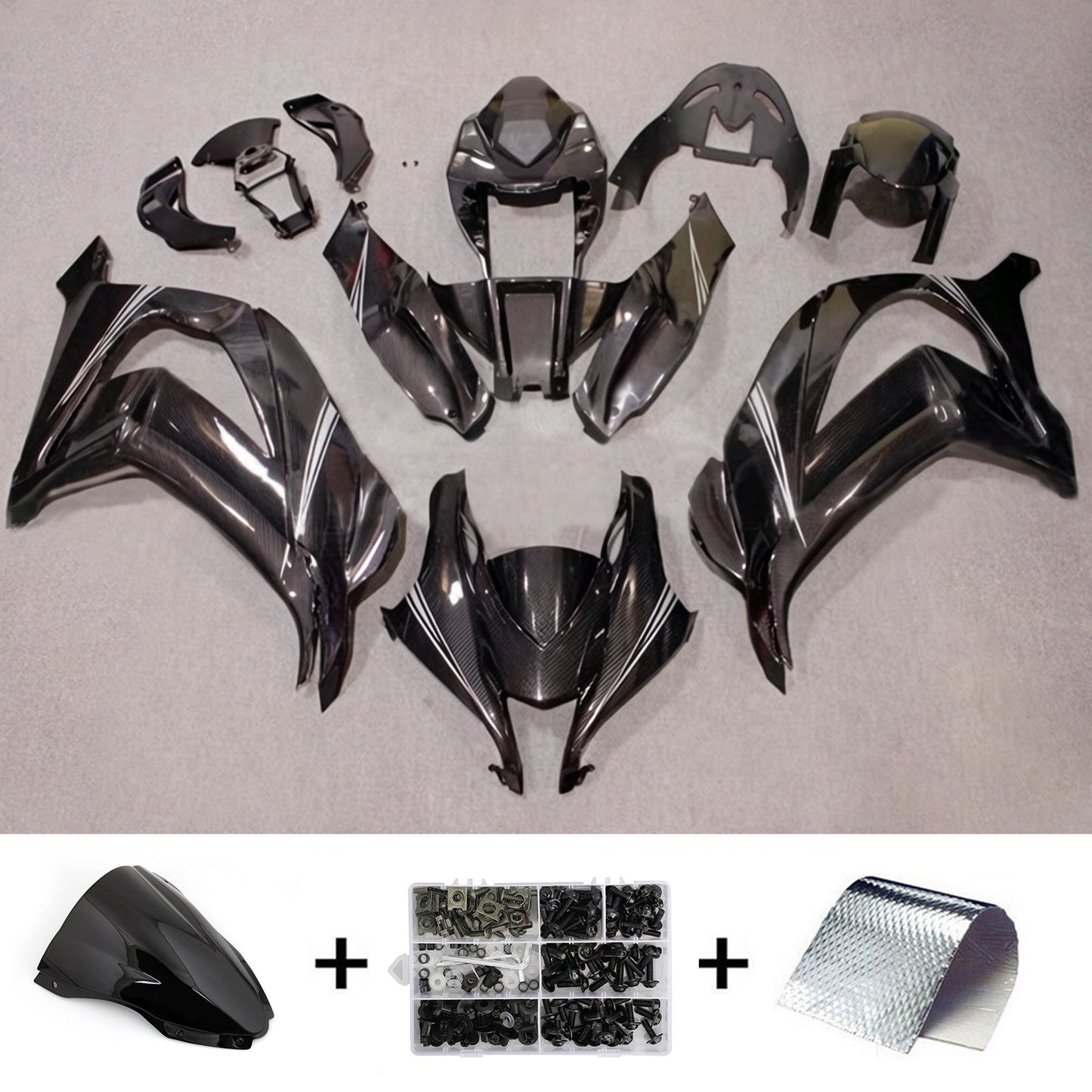 Kit carenatura iniezione in plastica ABS adatto per Kawasaki ZX10R 2016-2020