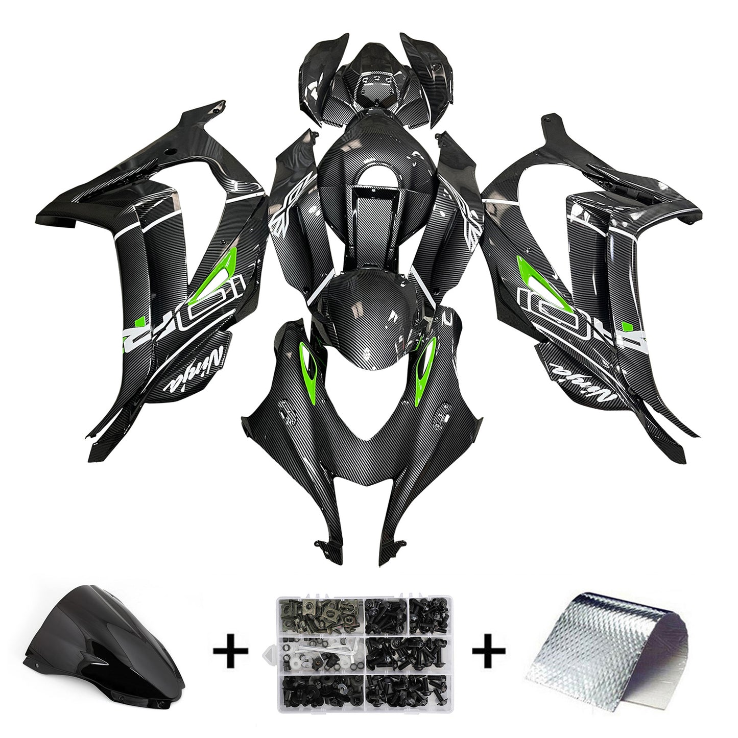 Kit carenatura iniezione in plastica ABS adatto per Kawasaki ZX10R 2016-2020