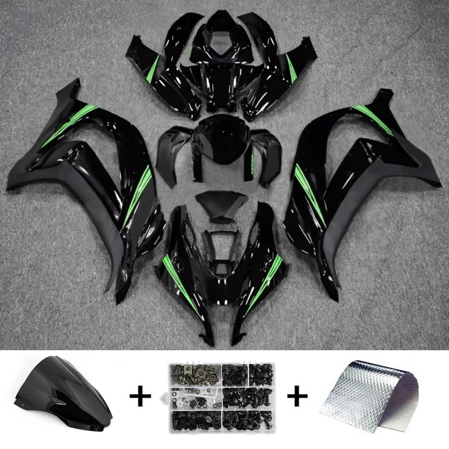 Kit carenatura iniezione in plastica ABS adatto per Kawasaki ZX10R 2016-2020