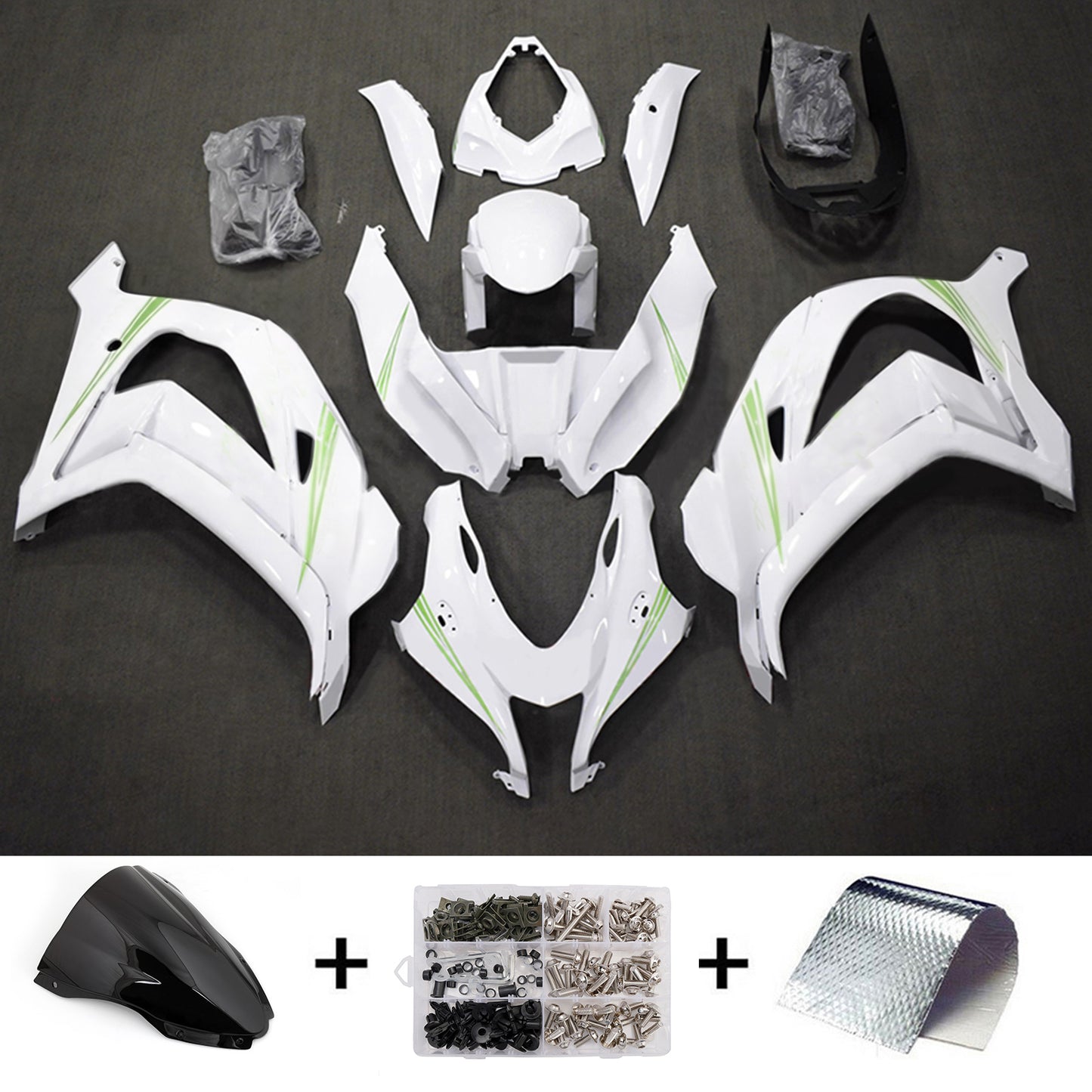 Kit carenatura iniezione in plastica ABS adatto per Kawasaki ZX10R 2016-2020