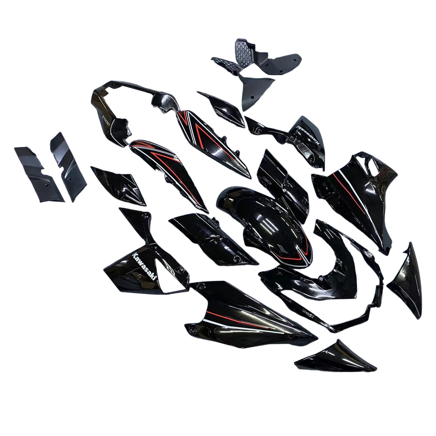 Amotopart Kawasaki Z1000 2010-2013 Kit carena Carrozzeria Plastica ABS