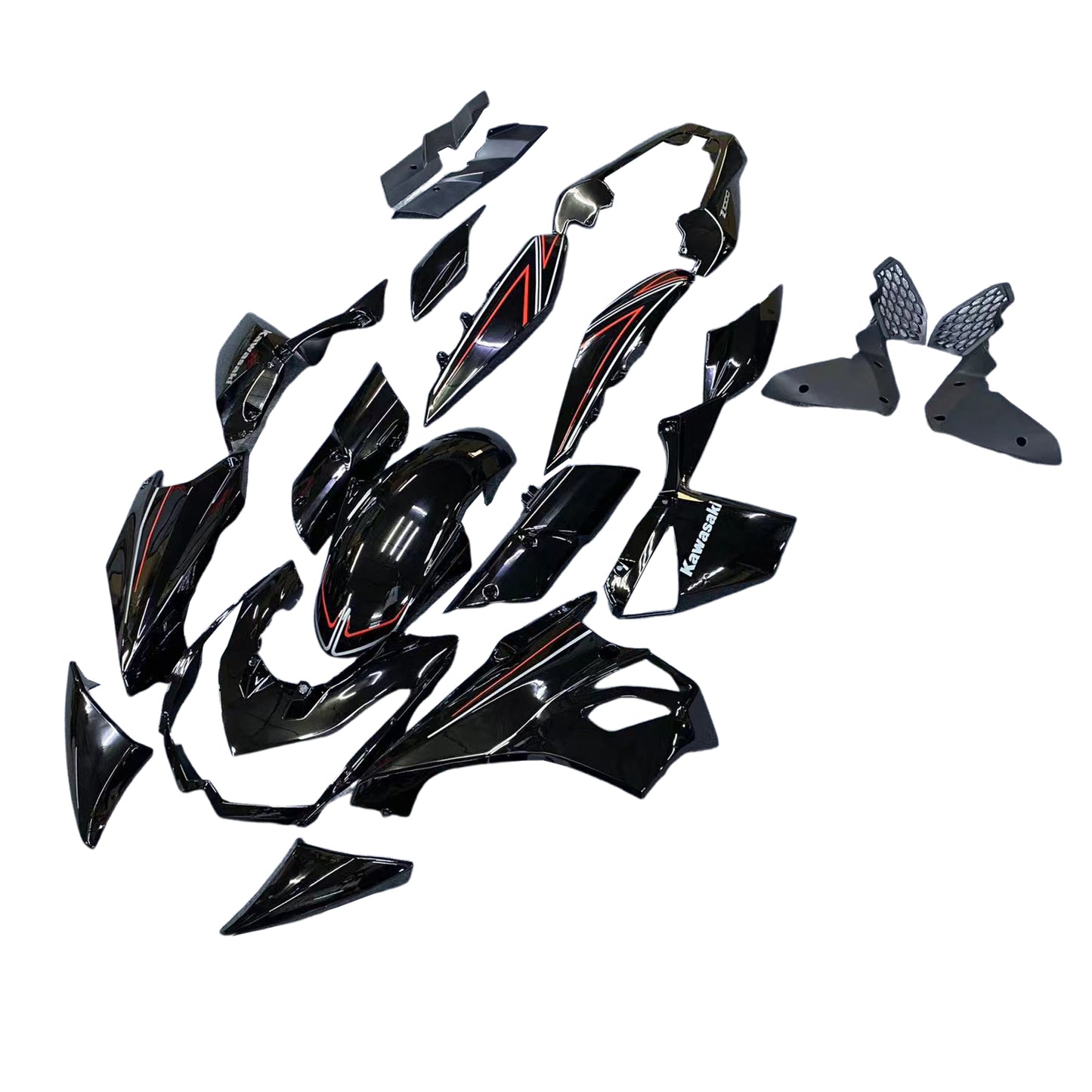 Amotopart Kawasaki Z1000 2010-2013 Kit carena Carrozzeria Plastica ABS