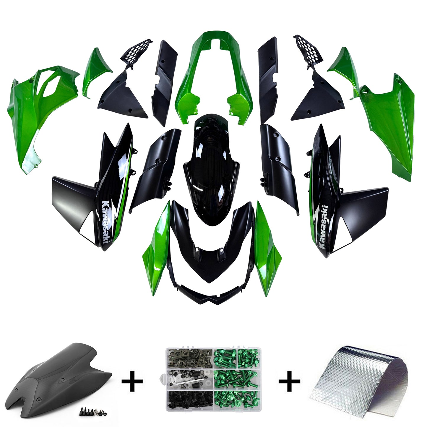 Amotopart Kawasaki Z1000 2010-2013 Kit carena Carrozzeria Plastica ABS