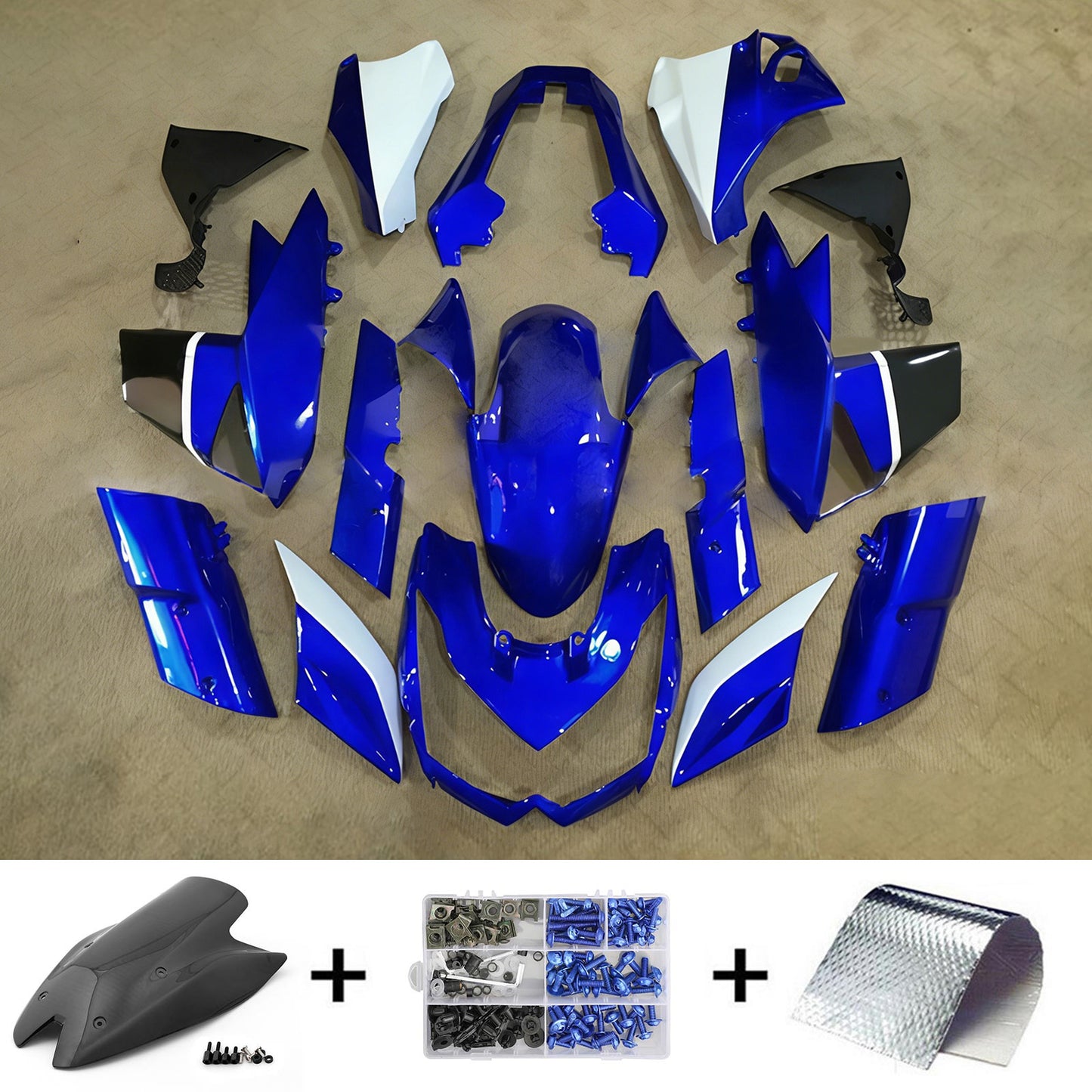 Amotopart Kawasaki Z1000 2010-2013 Kit carena Carrozzeria Plastica ABS