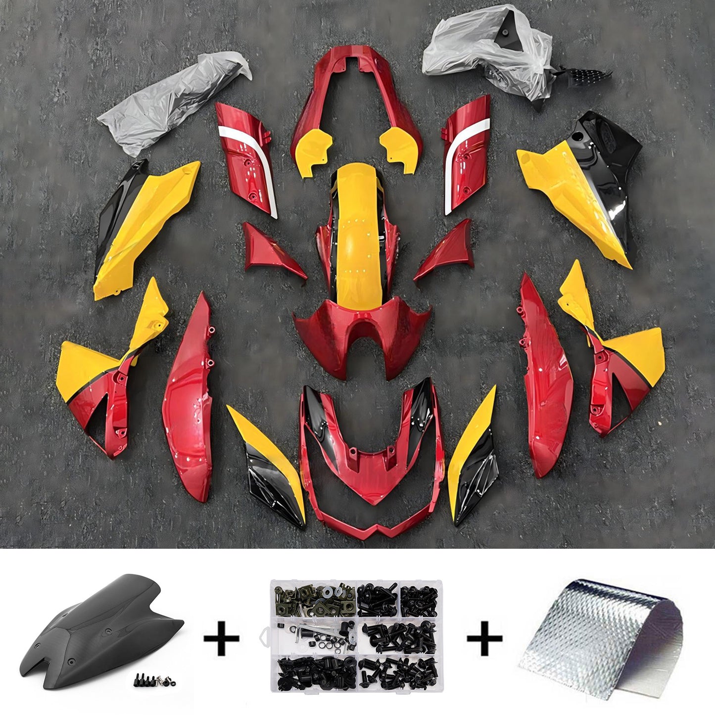 Kit carenatura iniezione in plastica ABS adatto per Kawasaki Z1000 2010-2013