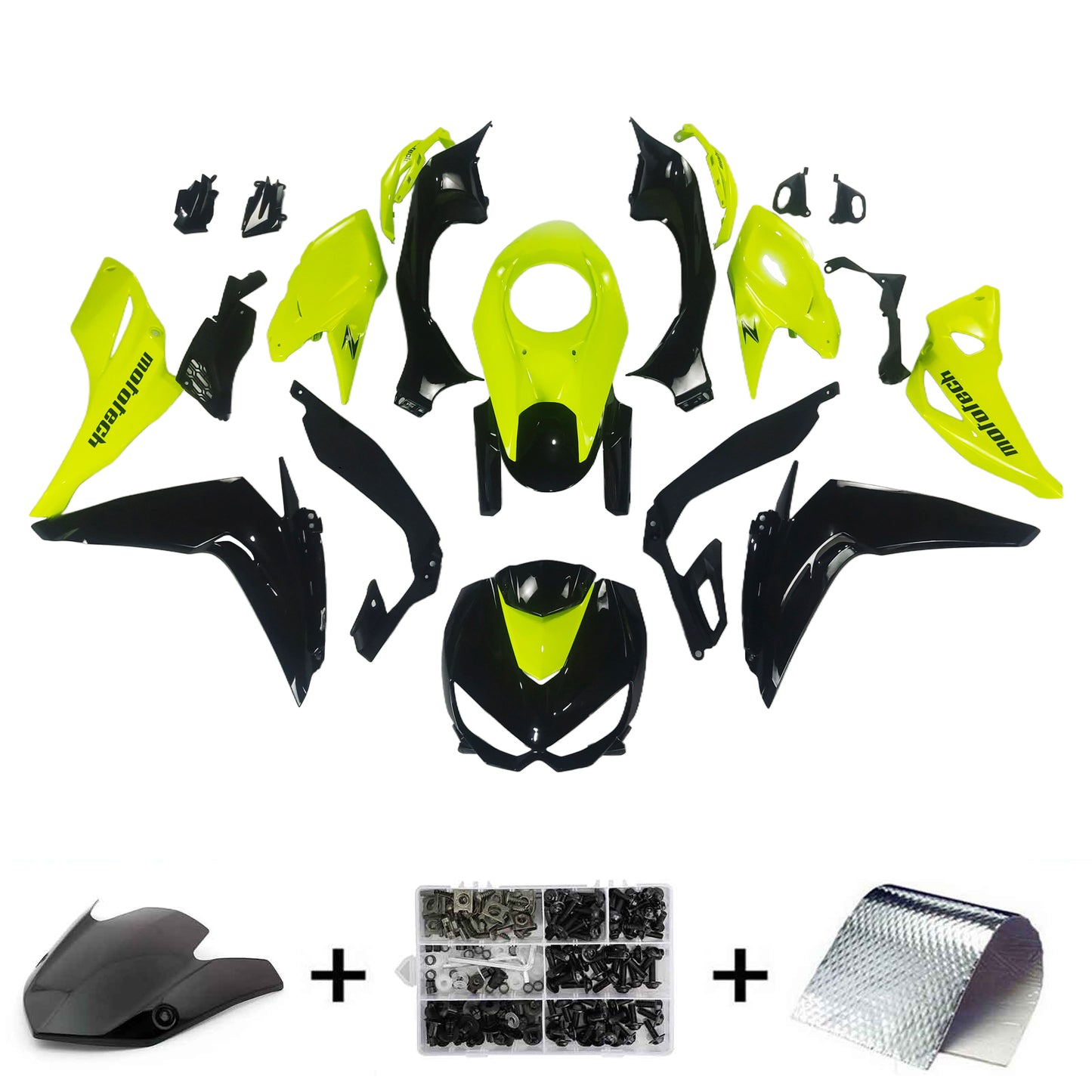 Amotopart Kawasaki Z1000 2014-2017 Kit carena Carrozzeria Plastica ABS