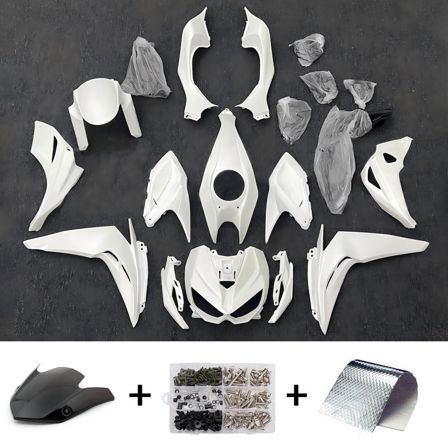 Kit carenatura iniezione in plastica ABS adatto per Kawasaki Z1000 2014-2017