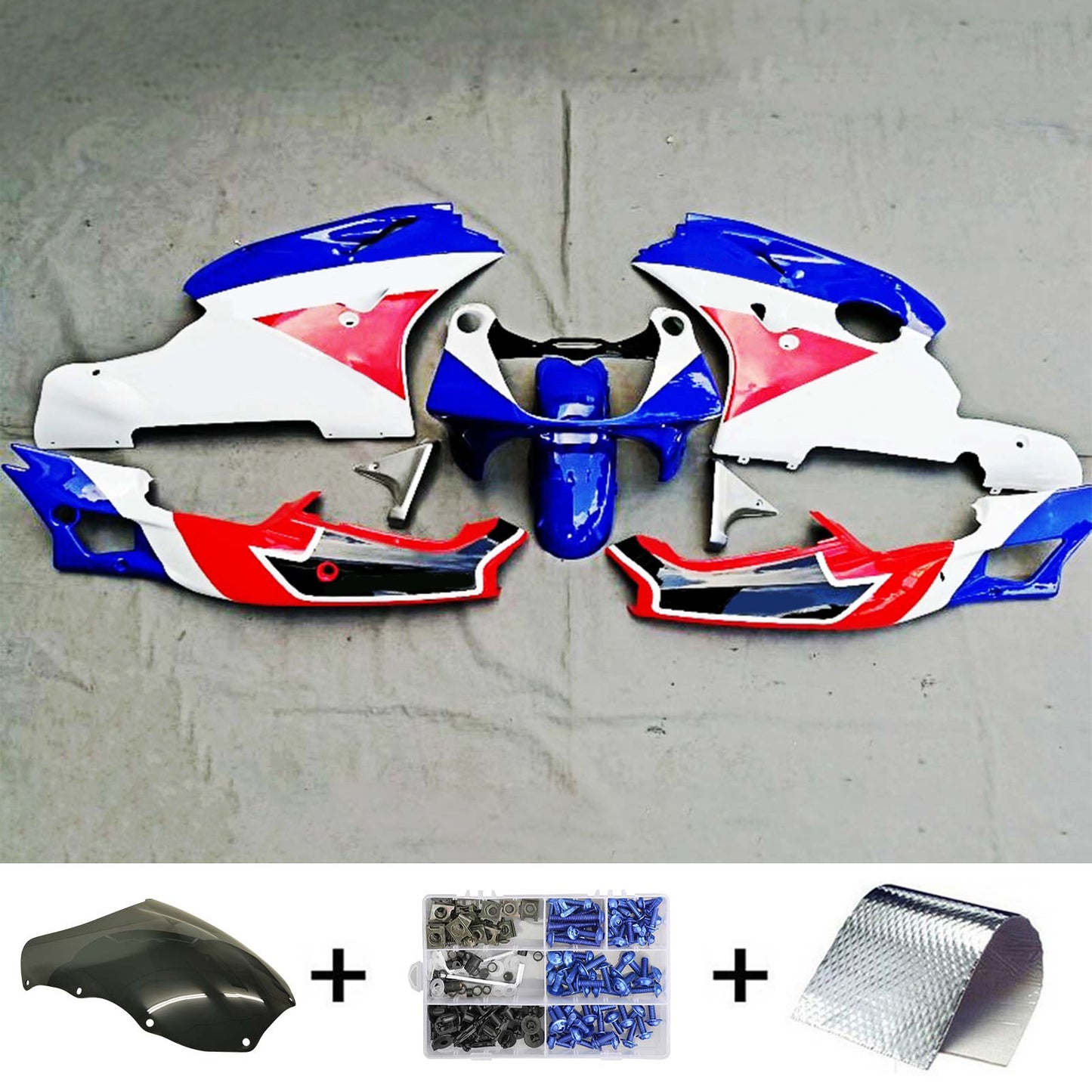 Amotopart Kawasaki ZXR400 1992-1996 Kit carena Carrozzeria Plastica ABS