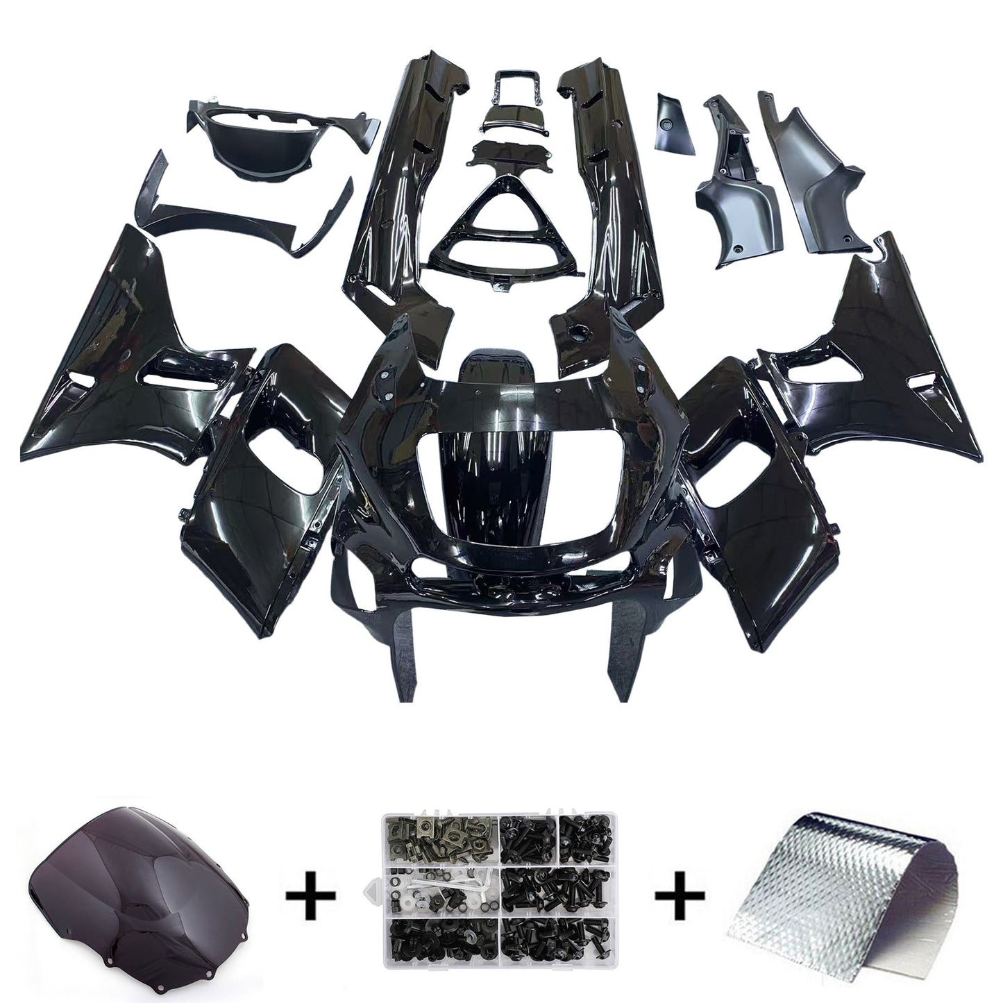 Amotopart Kawasaki ZZR400 1993-2007 ZZR600 1998-2003 Kit carena Carrozzeria Plastica ABS