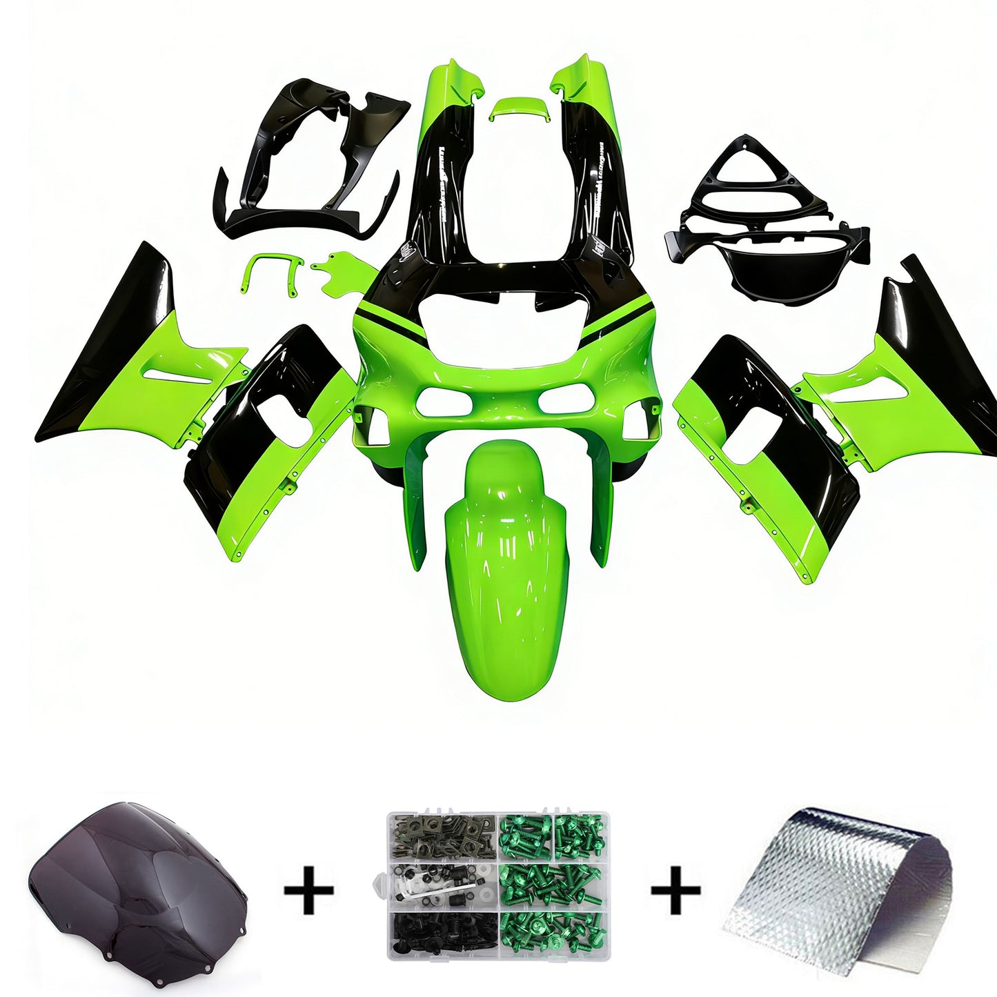 Amotopart Kawasaki ZZR400 1993-2007 ZZR600 1998-2003 Kit carena Carrozzeria Plastica ABS