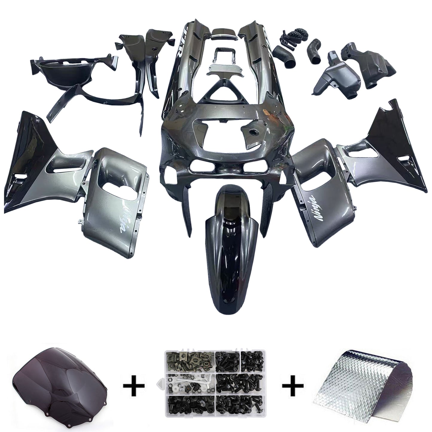 Amotopart Kawasaki ZZR400 1993-2007 ZZR600 1998-2003 Kit carena Carrozzeria Plastica ABS