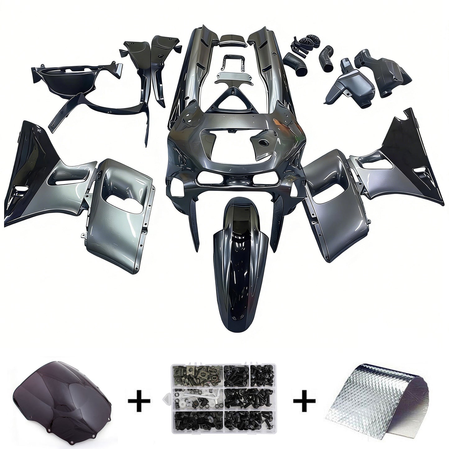 Amotopart Kawasaki ZZR400 1993-2007 ZZR600 1998-2003 Kit carena Carrozzeria Plastica ABS