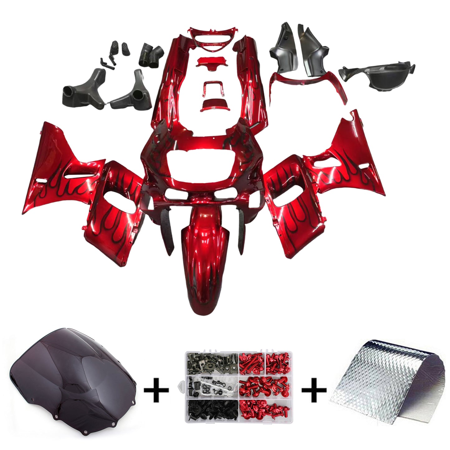 1993-2007 Kawasaki ZZR400 1998-2003 ZZR600 Kit carenatura iniezione Carrozzeria Plastica ABS