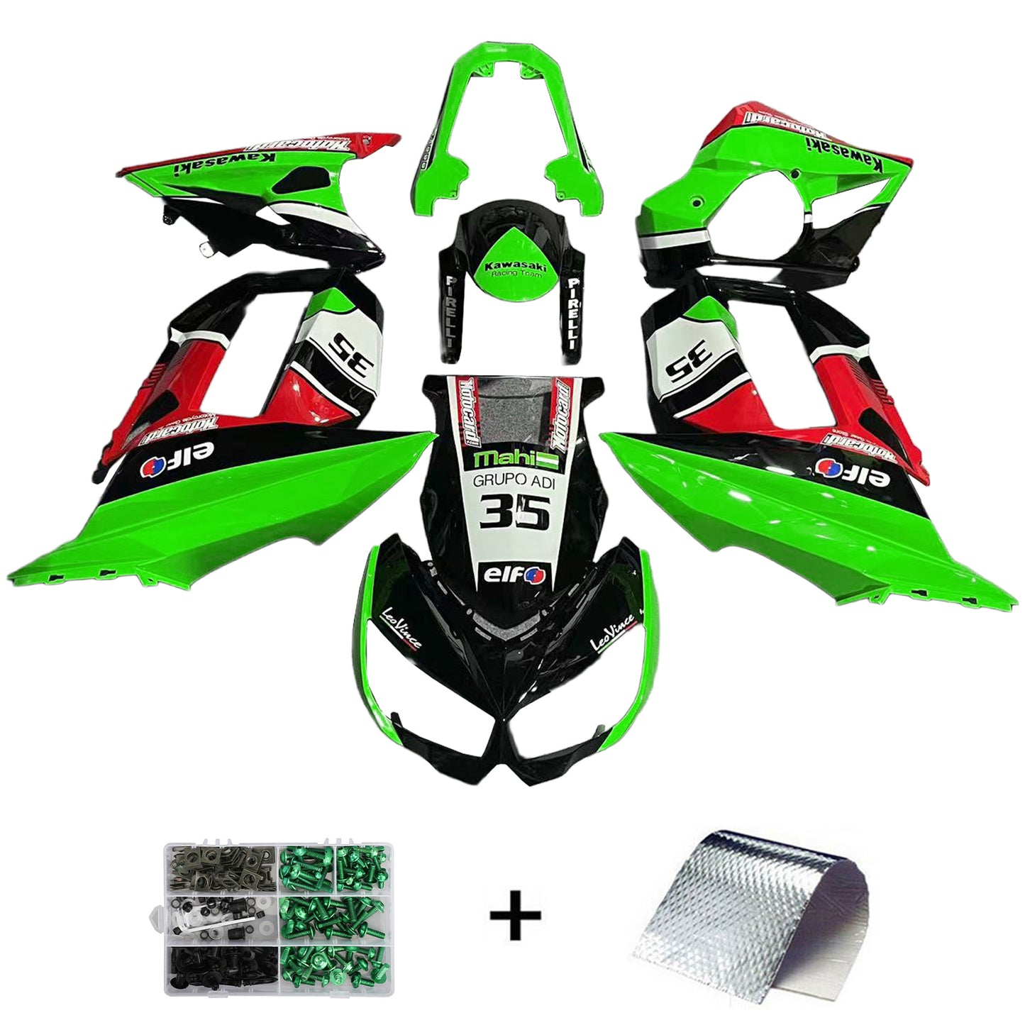 Amotopart Kawasaki Z1000SX 2010-2015 Kit carena Carrozzeria Plastica ABS