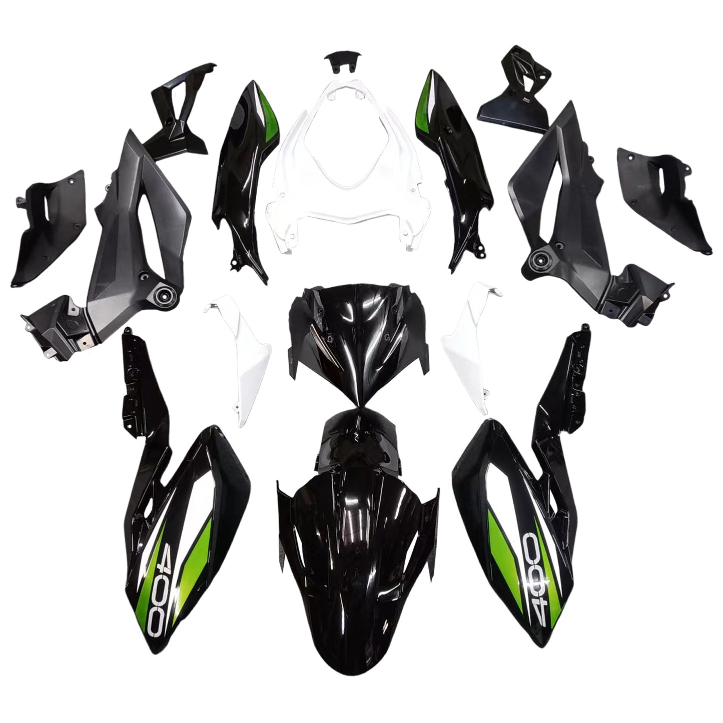 Amotopart Kawasaki 2018-2020 Z400 White Fearing Kit