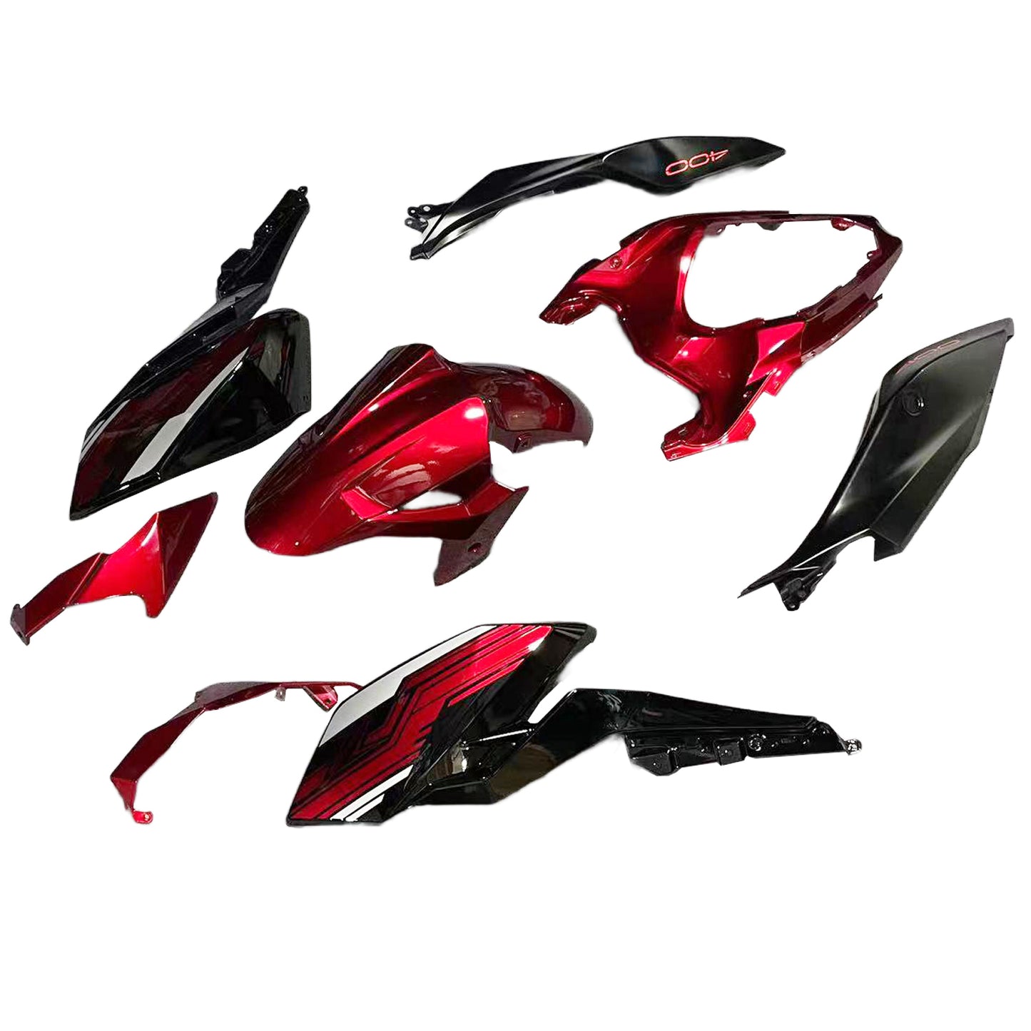 Amotopart Kawasaki 2018-2020 Z400 Red Black Tub