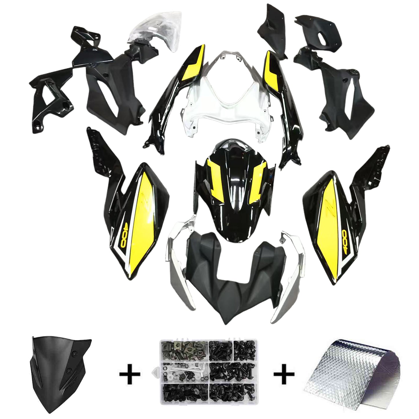Amotopart Kit Carena Kawasaki Z400 2018-2020 Carrozzeria Plastica ABS