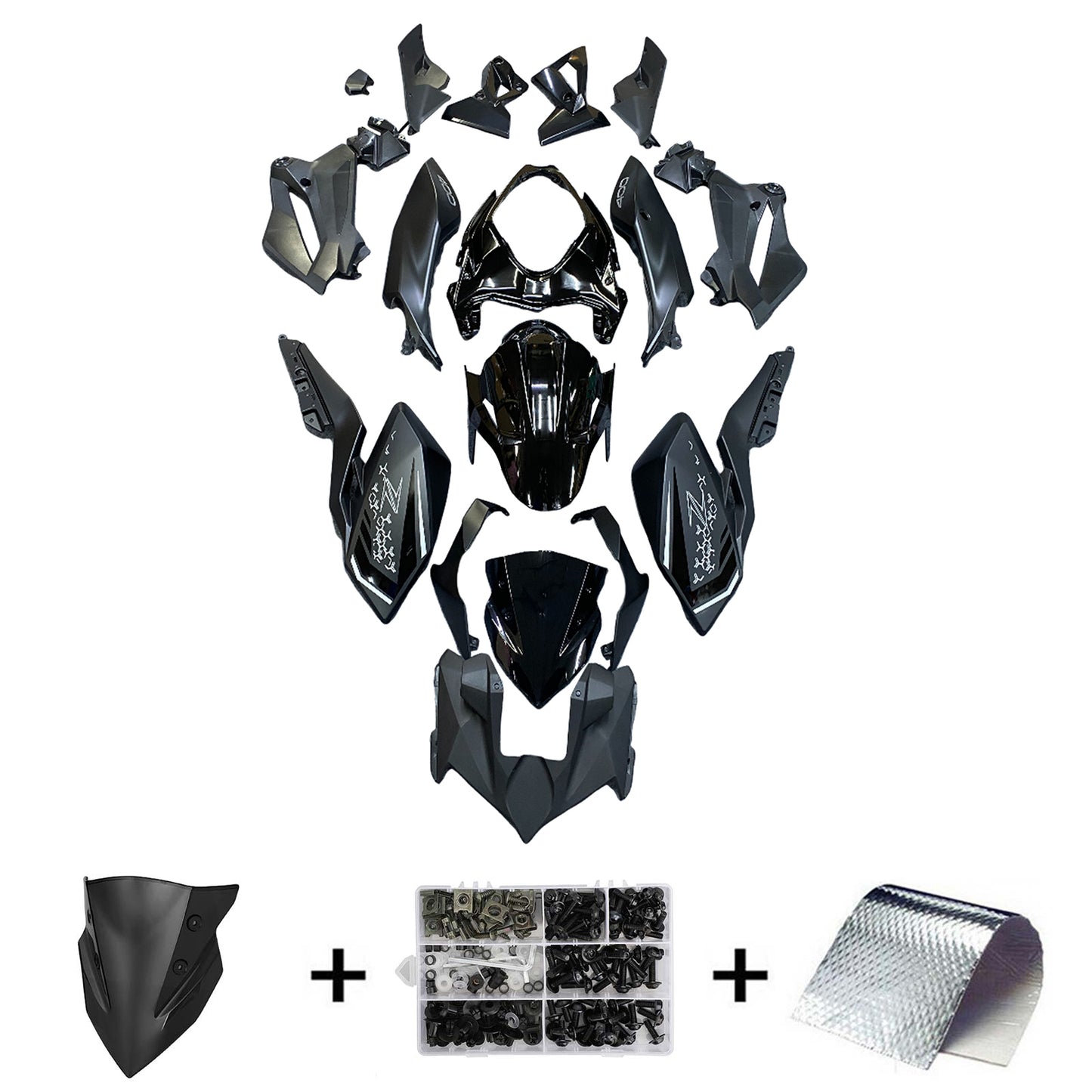 Amotopart Kit Carena Kawasaki Z400 2018-2020 Carrozzeria Plastica ABS