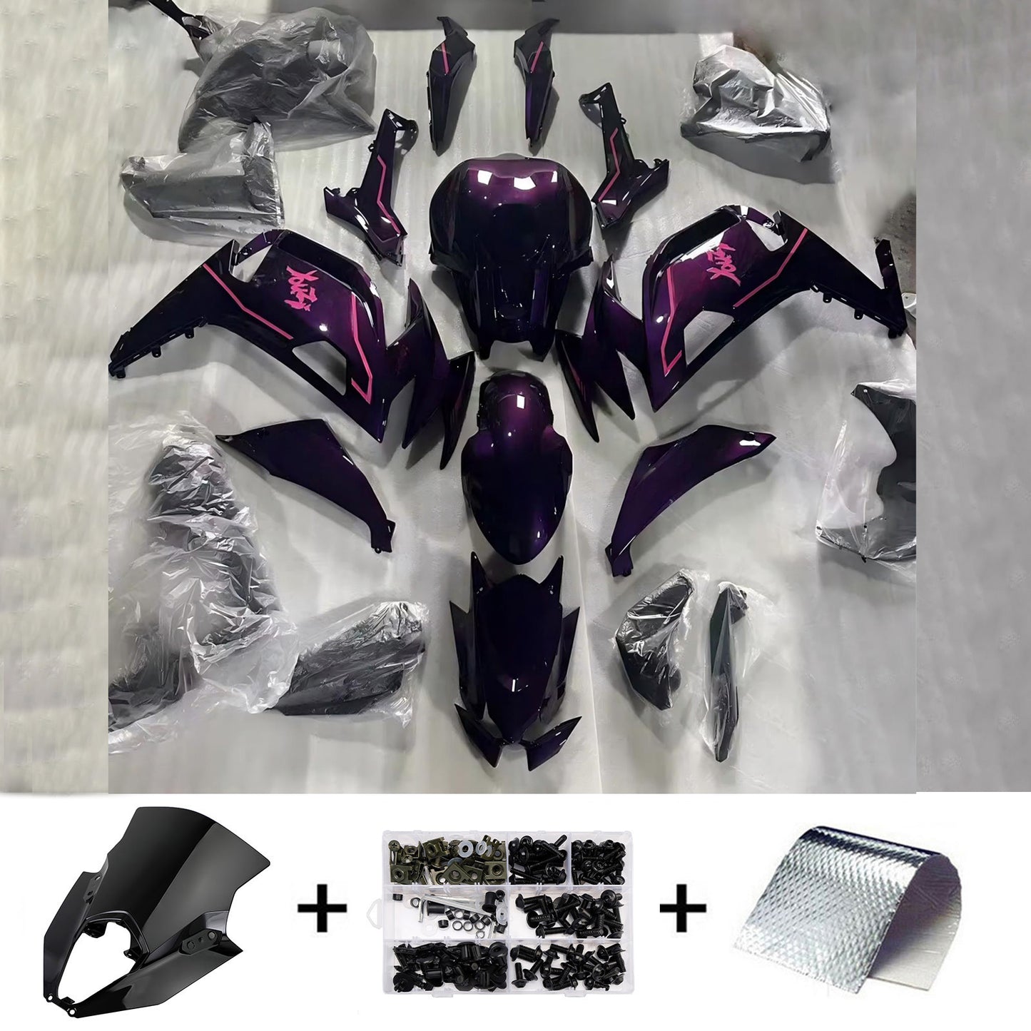 Kit carenatura iniezione ABS adatto per Kawasaki ER-6F Ninja650 2020-2026