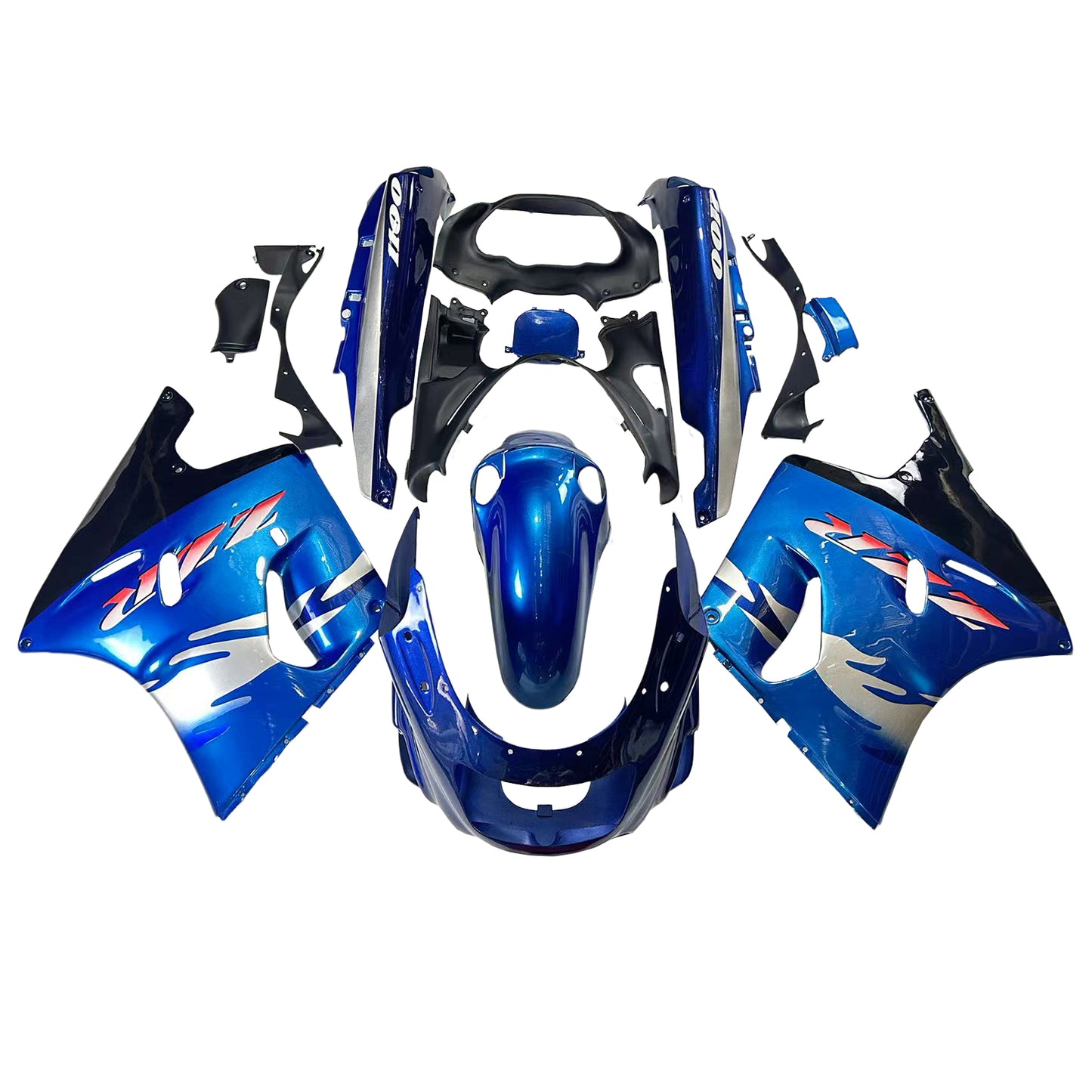 Amotopart Kawasaki ZZR1100 1993-2003 Kit carena Carrozzeria Plastica