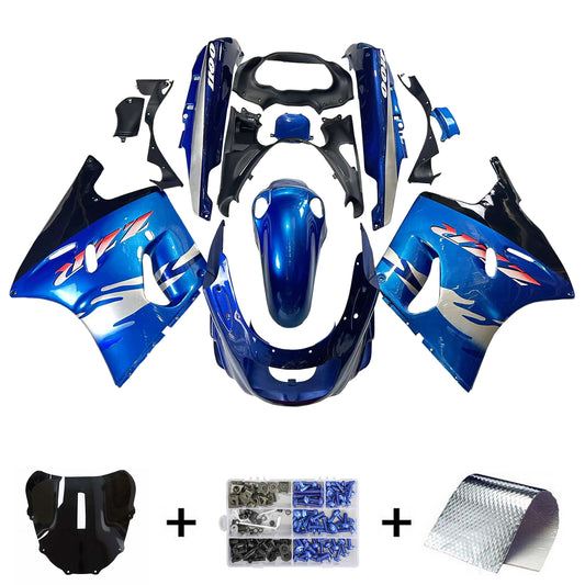 Amotopart Kawasaki ZZR1100 1993-2003 Kit carena Carrozzeria Plastica
