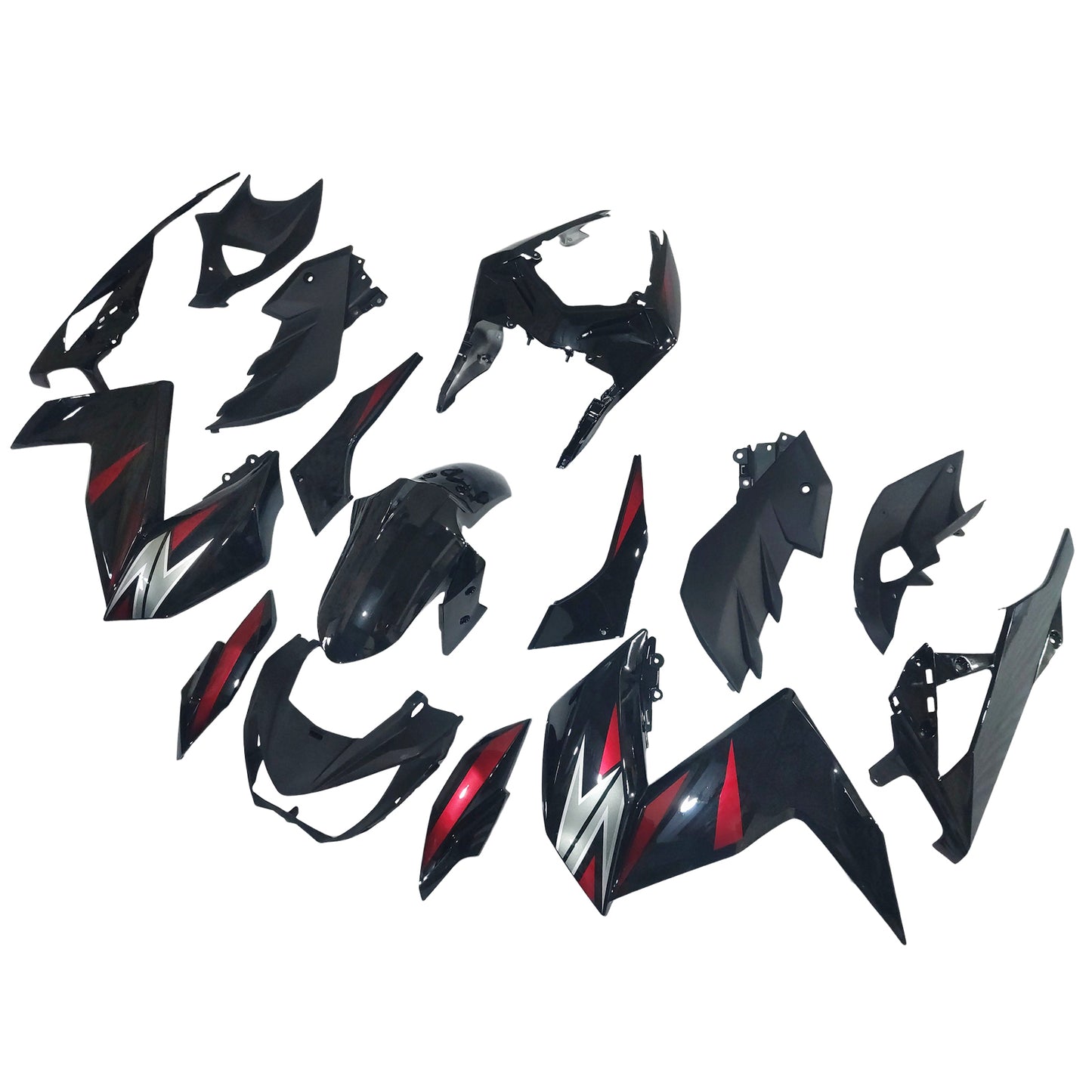 Amotopart Kawasaki Z250 Z300 2015-2016 Kit carena Carrozzeria Plastica ABS