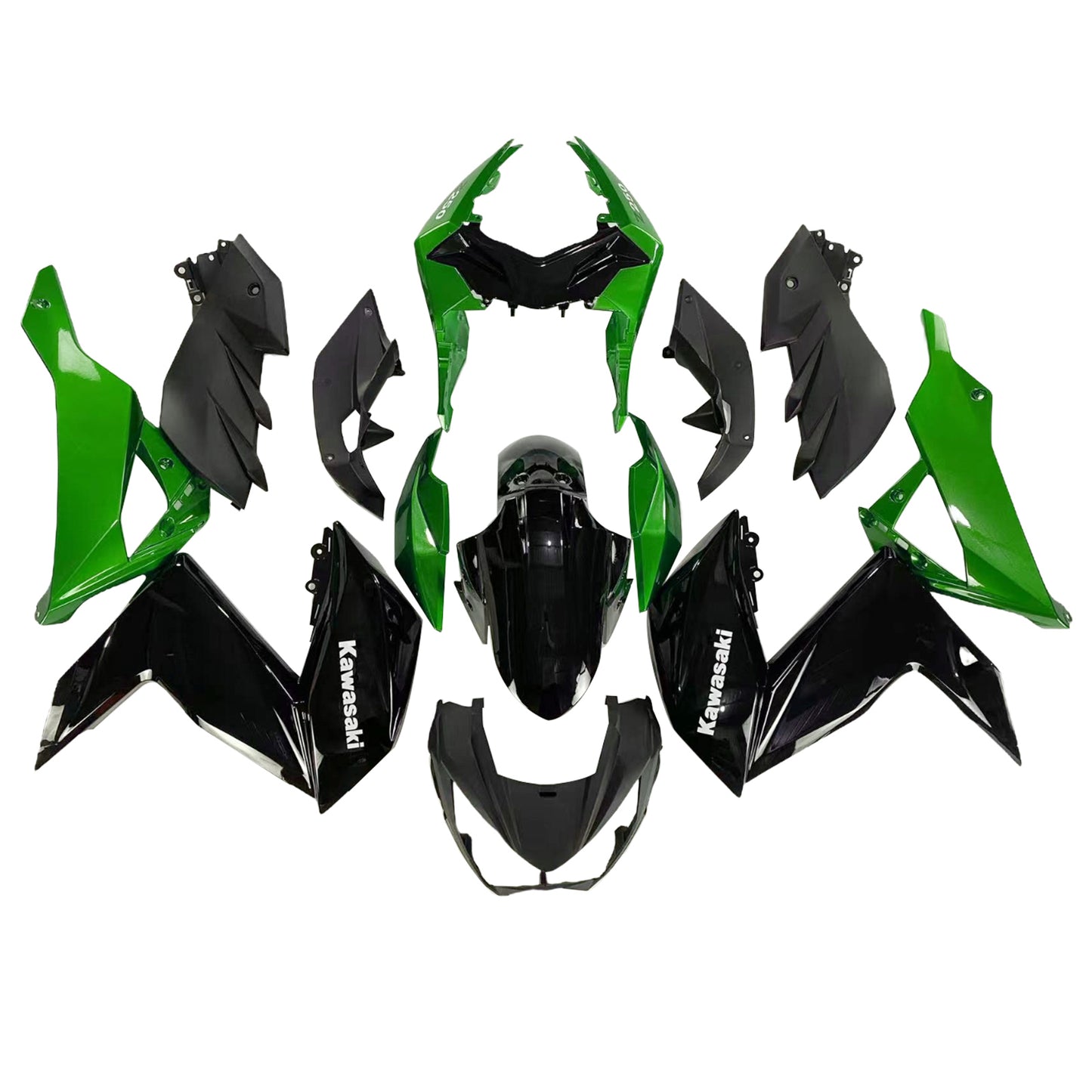 Amotopart Kawasaki Z250 Z300 2015-2016 Kit carena Carrozzeria Plastica ABS