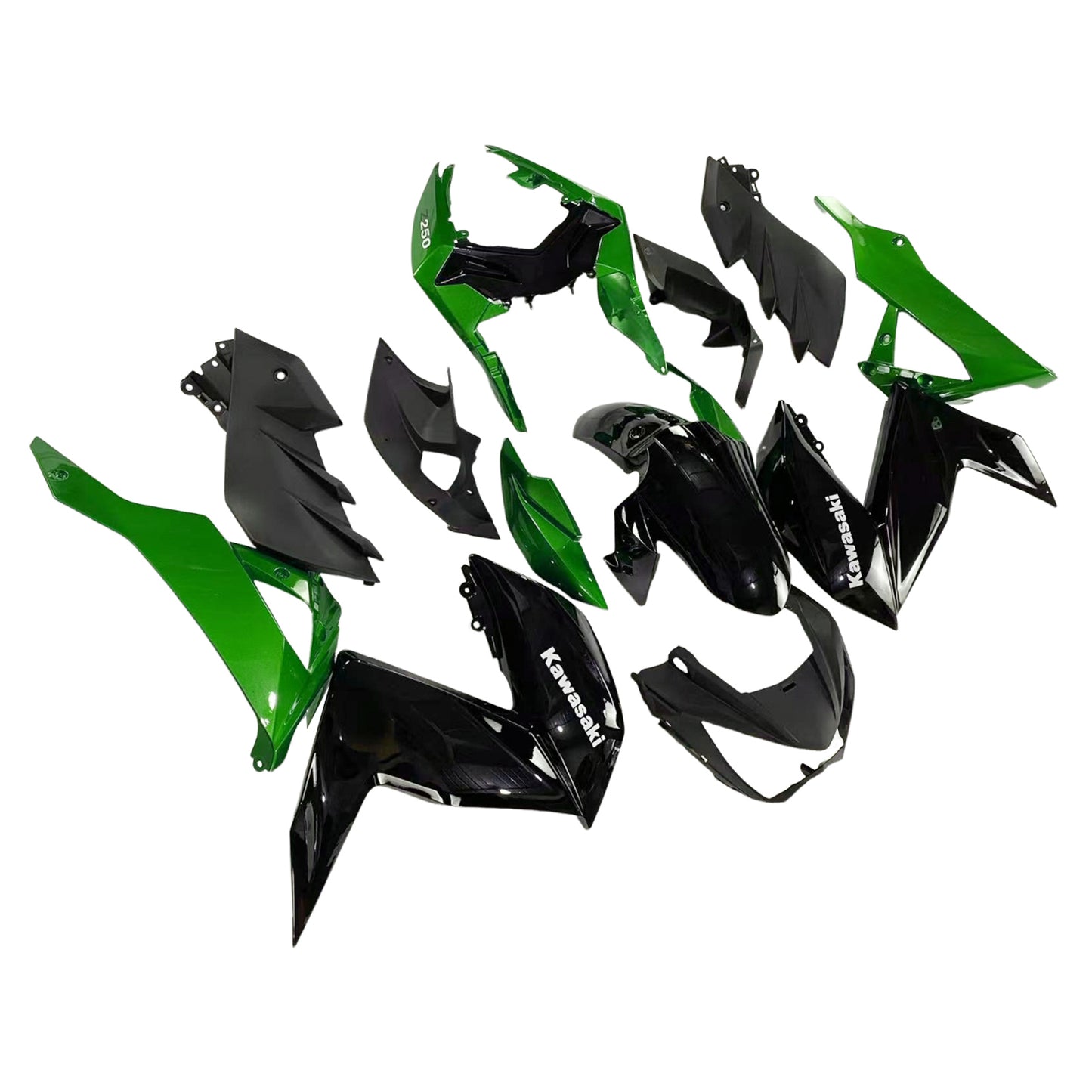 Amotopart Kawasaki Z250 Z300 2015-2016 Kit carena Carrozzeria Plastica ABS
