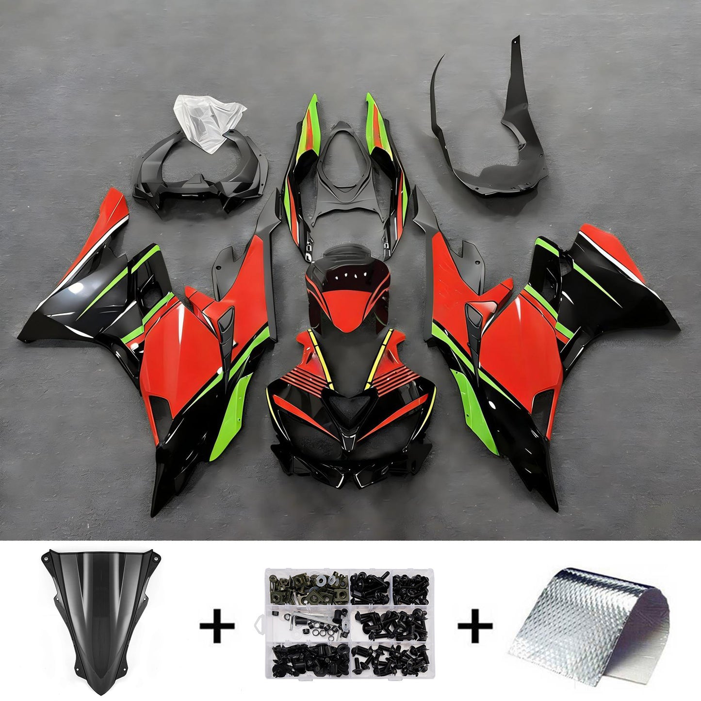 Kit carenatura iniezione adatto per Kawasaki Ninja ZX-25R ZX-4R ZX-4RR 2019-2026