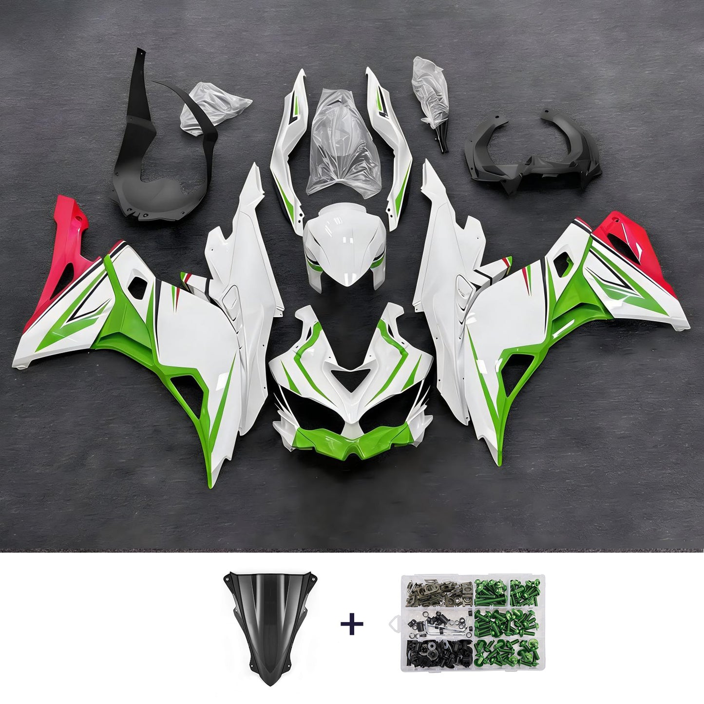 Kit carenatura iniezione adatto per Kawasaki Ninja ZX-25R ZX-4R ZX-4RR 2019-2026