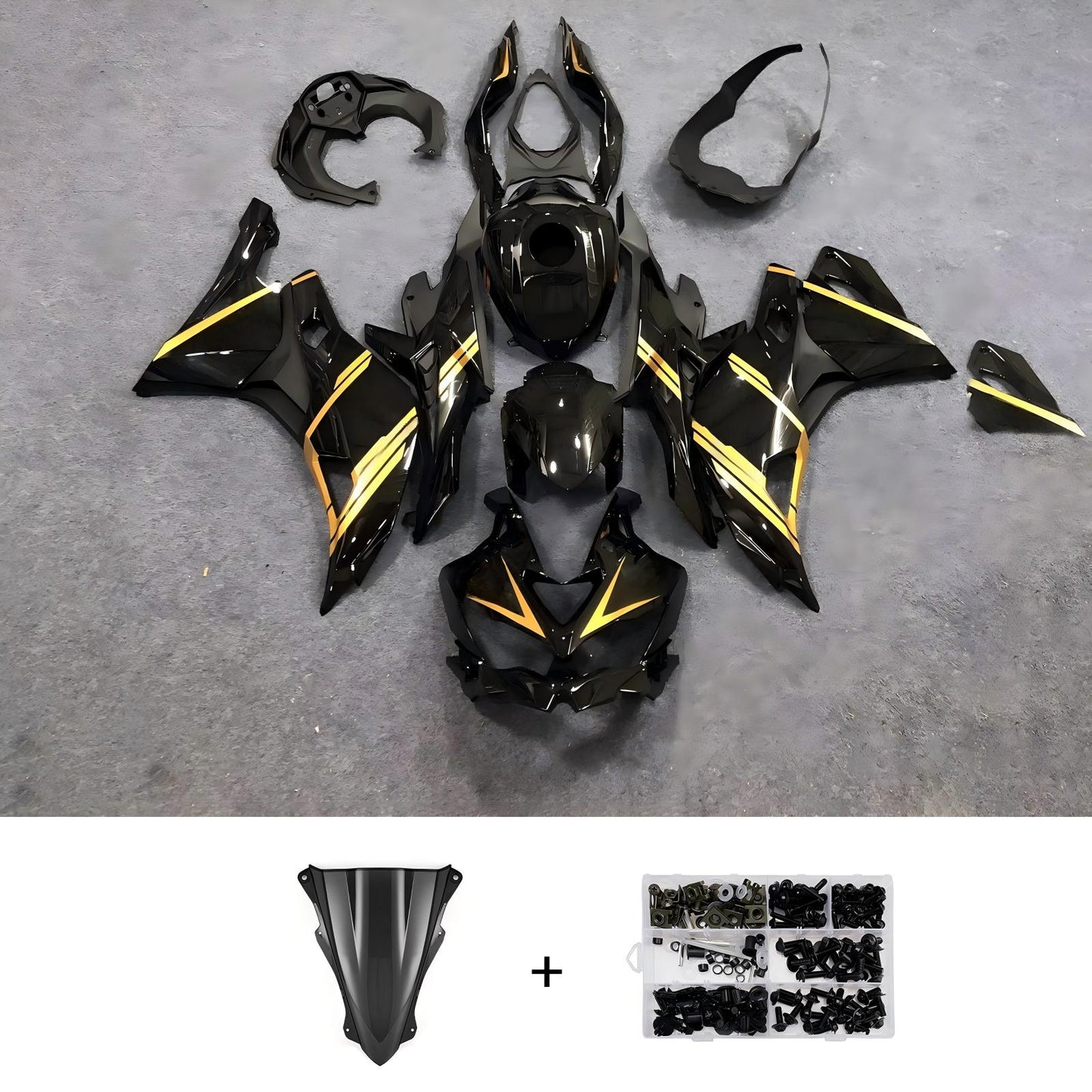 Kit carenatura iniezione adatto per Kawasaki Ninja ZX-25R ZX-4R ZX-4RR 2019-2026