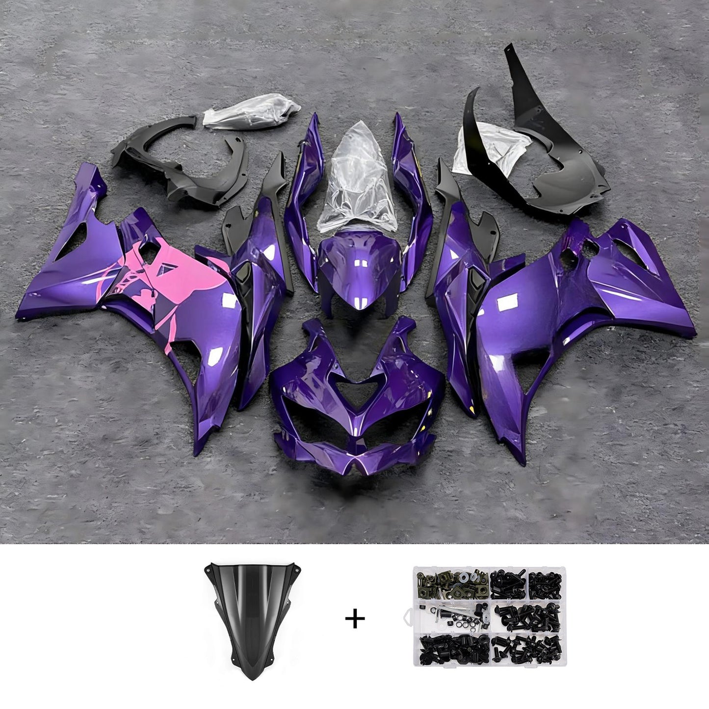 Kit carenatura iniezione adatto per Kawasaki Ninja ZX-25R ZX-4R ZX-4RR 2019-2026